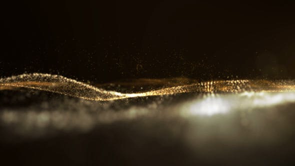 Digital Abstract Background Gold Sparkling Particles 02 - Videohive 21582418 Download