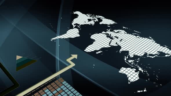 Digital Arrow Showing Global Financial Business Growth Sales Network - 21244260 Videohive Download