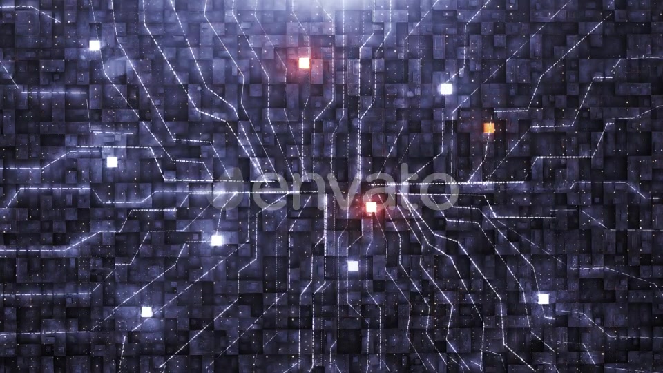 Digital Background with Neon Circuit and Cube Videohive 22278704 Motion Graphics Image 4