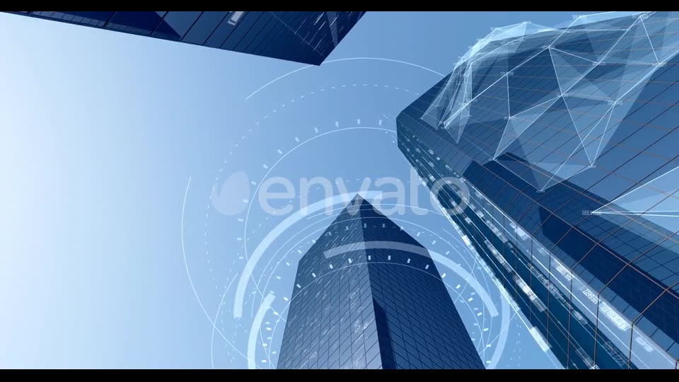 Digital City Buildings With Data 4K Videohive 22557823 Motion Graphics Image 2