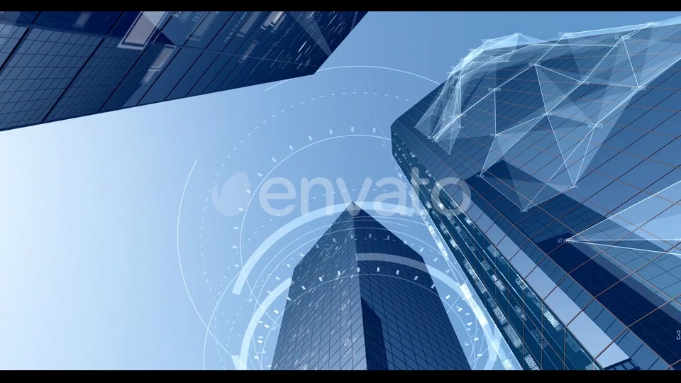 Digital City Buildings With Data 4K Videohive 22557823 Motion Graphics Image 3