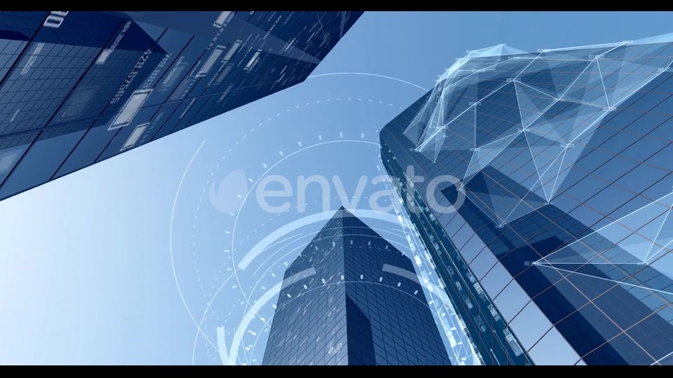 Digital City Buildings With Data 4K Videohive 22557823 Motion Graphics Image 4