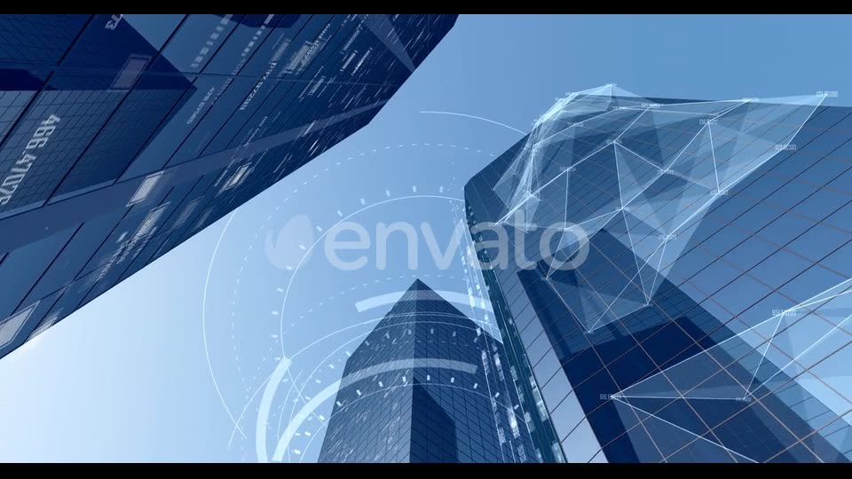 Digital City Buildings With Data 4K Videohive 22557823 Motion Graphics Image 6
