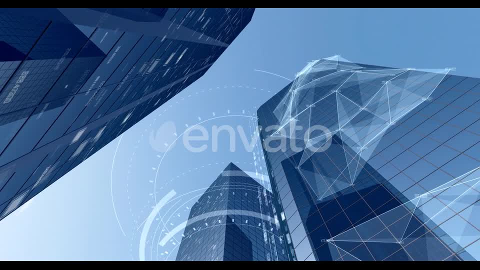 Digital City Buildings With Data 4K Videohive 22557823 Motion Graphics Image 7