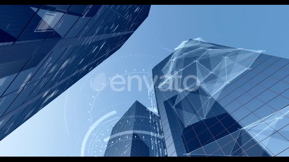 Digital City Buildings With Data 4K Videohive 22557823 Motion Graphics Image 8