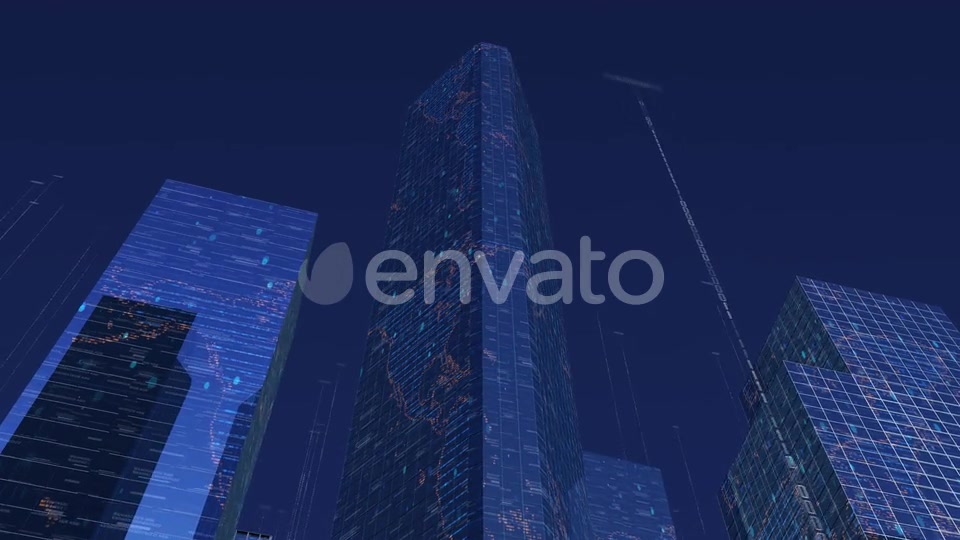 Digital City Buildings With Data V2 Videohive 23824227 Motion Graphics Image 2