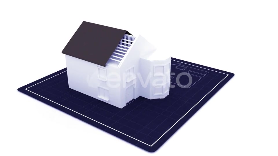 Digital Computer House Draft Layout Developing into Home Building Videohive 23141845 Motion Graphics Image 12