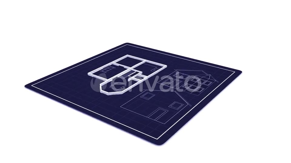 Digital Computer House Draft Layout Developing into Home Building Videohive 23141845 Motion Graphics Image 2
