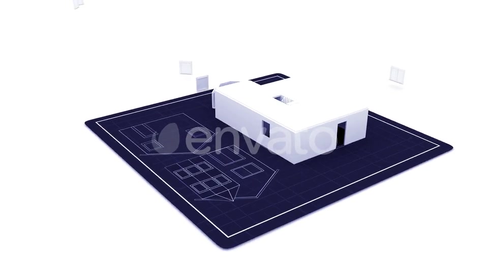 Digital Computer House Draft Layout Developing into Home Building Videohive 23141845 Motion Graphics Image 6