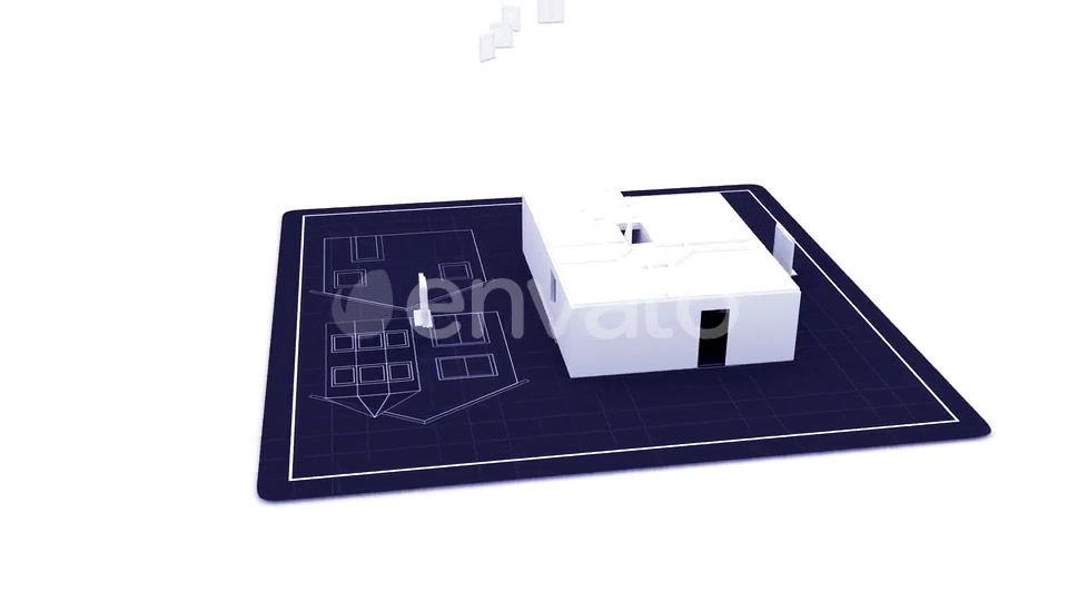 Digital Computer House Draft Layout Developing into Home Building Videohive 23141845 Motion Graphics Image 7
