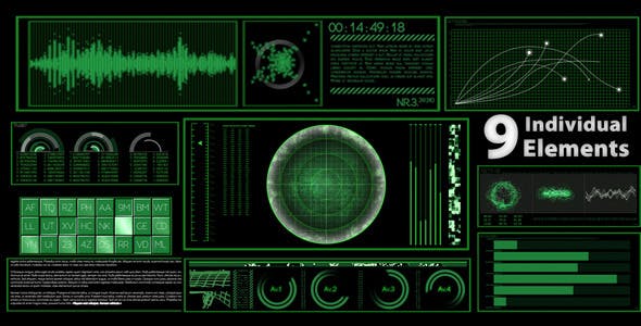 Digital Data HUD Elements 9 Styles - 5215402 Download Videohive