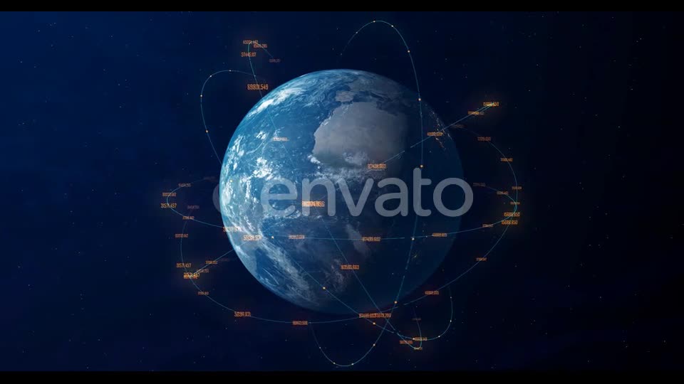 Digital Earth Connection Background 4K Videohive 22649747 Motion Graphics Image 1