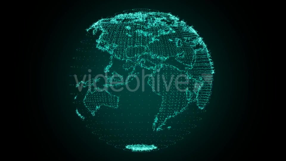 Digital Earth Rotating Green Videohive 21325518 Motion Graphics Image 3