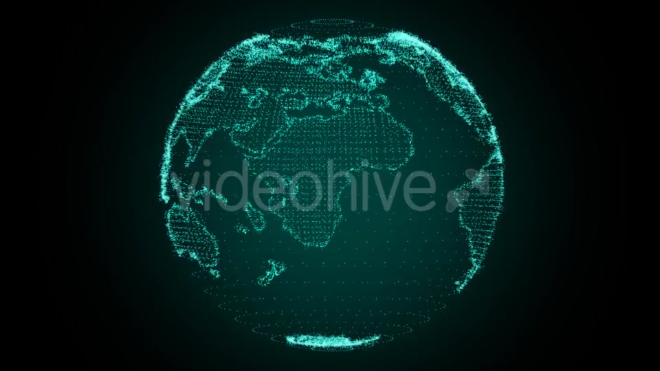 Digital Earth Rotating Green Videohive 21325518 Motion Graphics Image 5