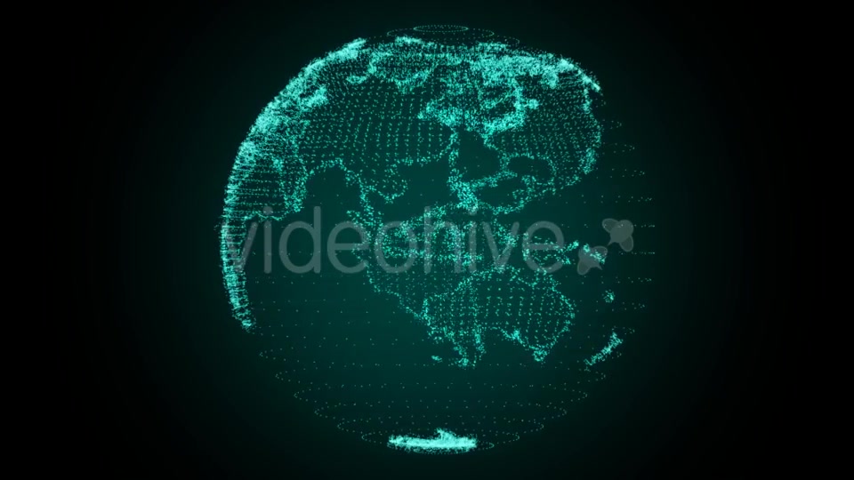 Digital Earth Rotating Green Videohive 21325518 Motion Graphics Image 7