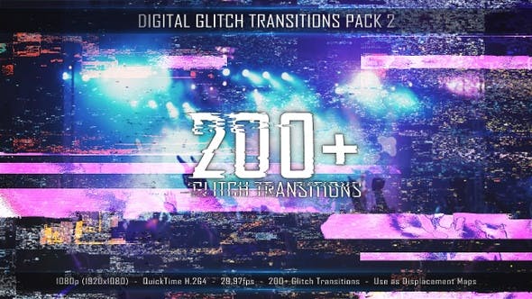 Digital Glitch Transitions Pack 2 - Download Videohive 24857196