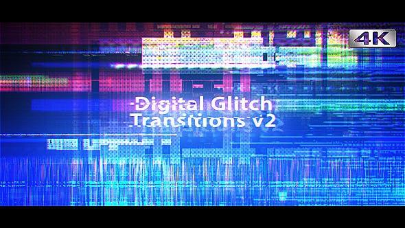 Digital Glitch Transitions v2 4K - Download Videohive 19597277