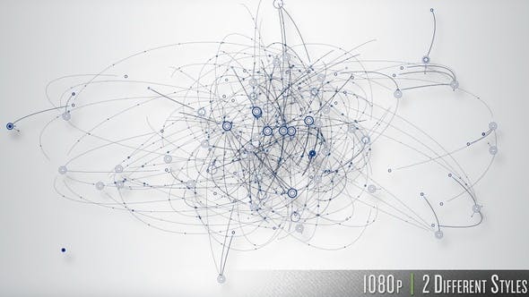 Digital Network of Connections Web of Nodes Dots and Lines - 24196135 Download Videohive