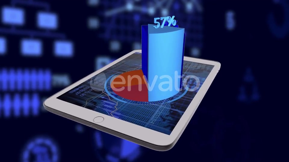 Digital Tablet Computer Screen Showing Financial Charts and Diagrams Videohive 22890930 Motion Graphics Image 8