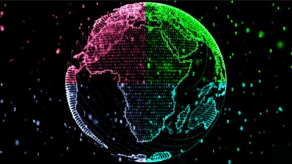 Digital World Globe In Four Versions - Videohive Download 19189082