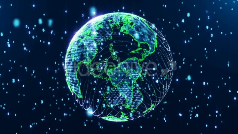 Digital World Globe Loop Videohive 21499505 Motion Graphics Image 7