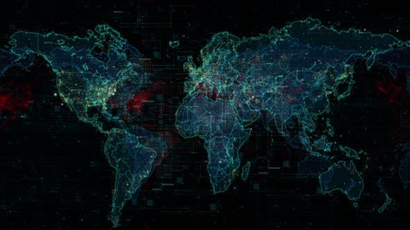 Digital World Map Background - Download Videohive 22668142