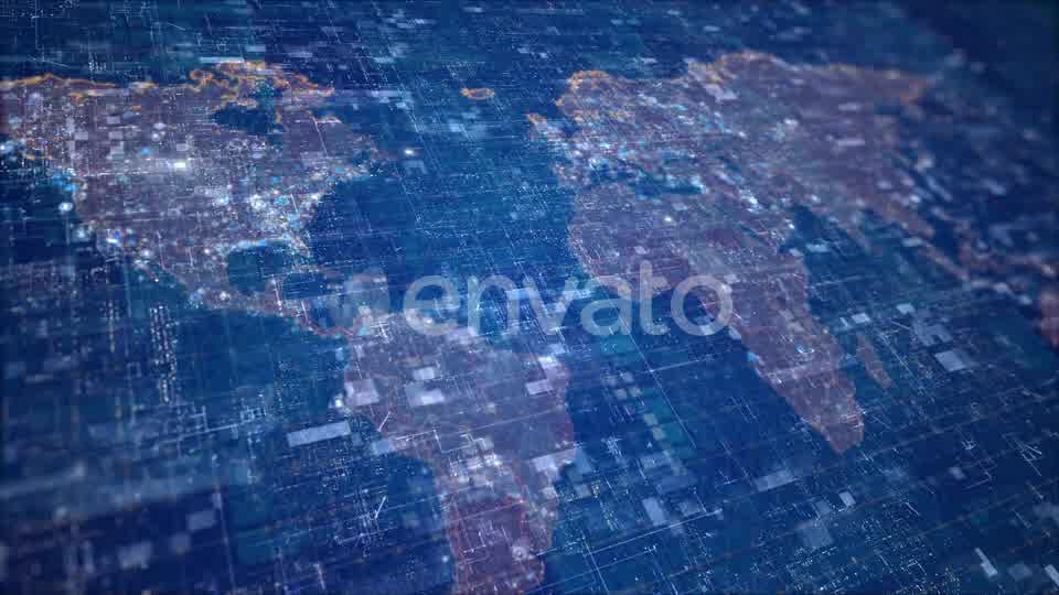 Digital World Map Videohive 23899948 Motion Graphics Image 9