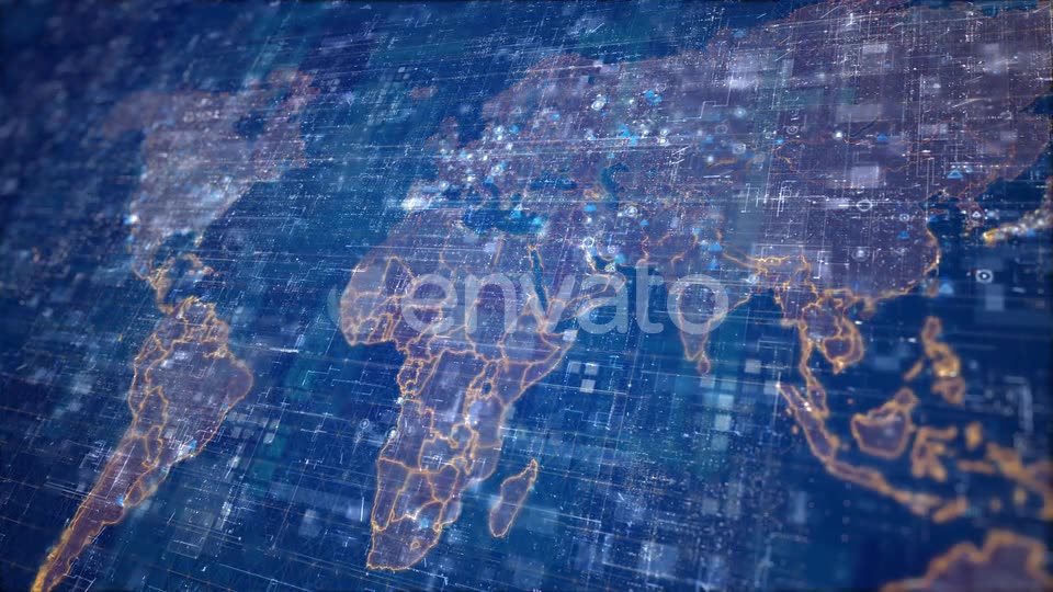 Digital World Map Videohive 23896738 Motion Graphics Image 2