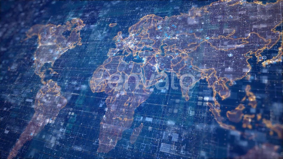 Digital World Map Videohive 23896738 Motion Graphics Image 3