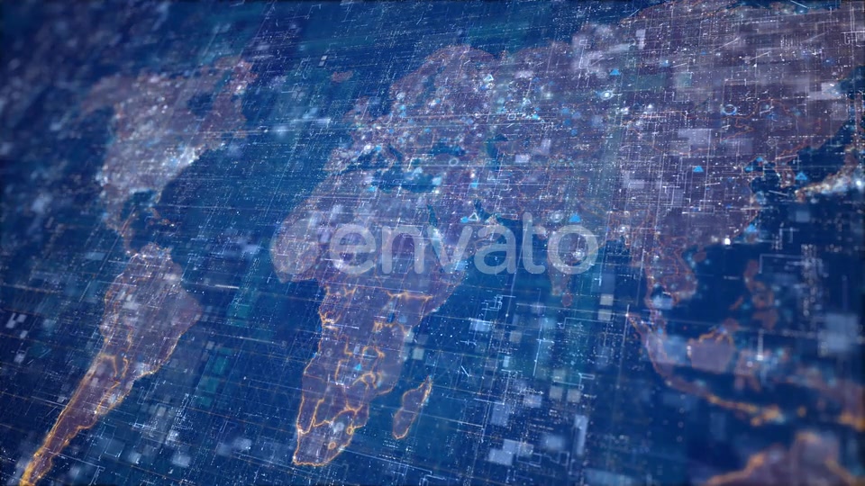 Digital World Map Videohive 23896738 Motion Graphics Image 4