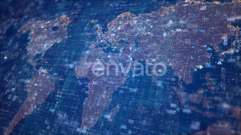 Digital World Map Videohive 23896738 Motion Graphics Image 5