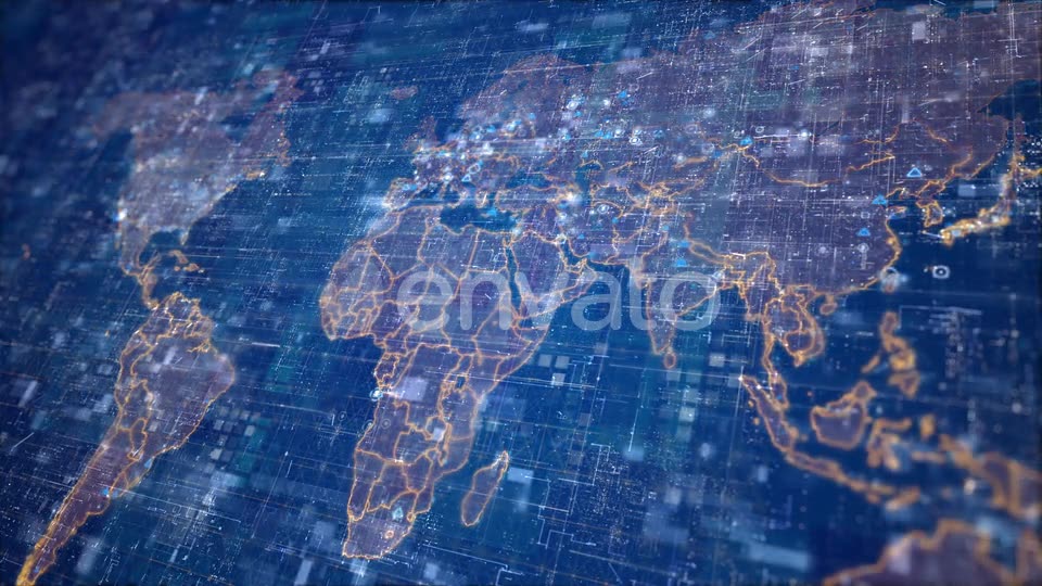 Digital World Map Videohive 23896738 Motion Graphics Image 6