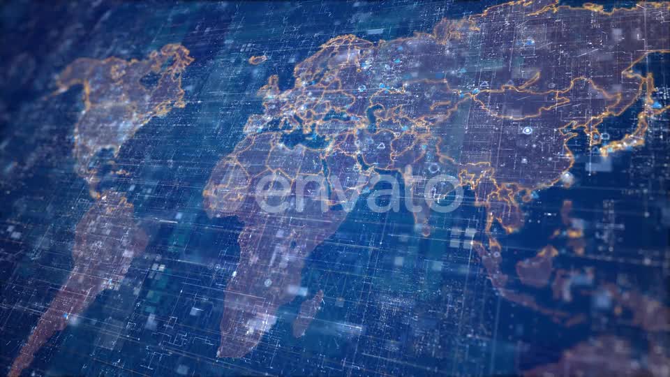 Digital World Map Videohive 23896738 Motion Graphics Image 7