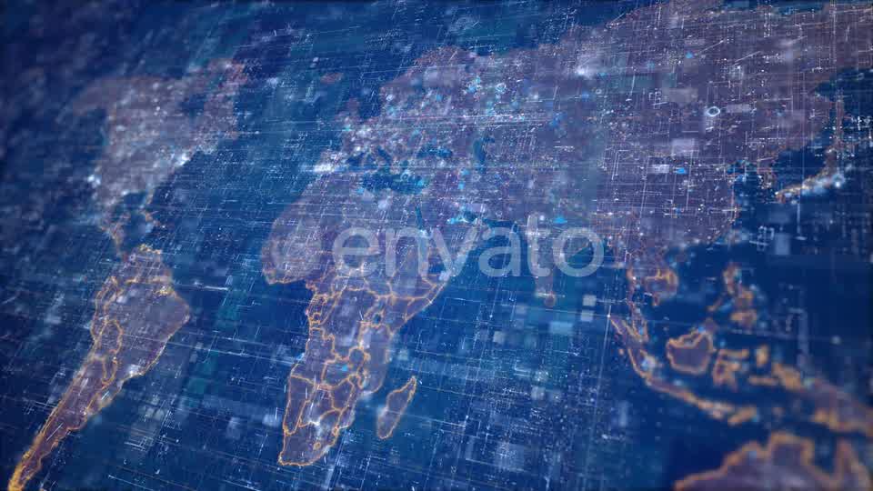 Digital World Map Videohive 23896738 Motion Graphics Image 8