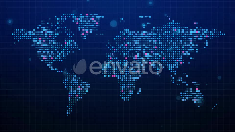 Digital World Map Videohive 22532310 Motion Graphics Image 1