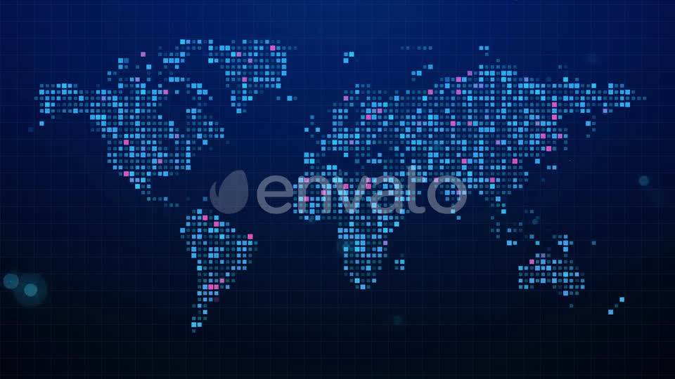 Digital World Map Videohive 22532310 Motion Graphics Image 9