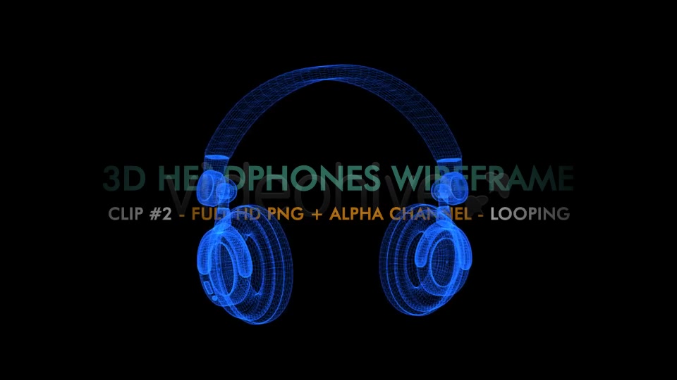 DJ Headphones 3D Wire Form & Spin Pack of 2 Videohive 7941304 Motion Graphics Image 11