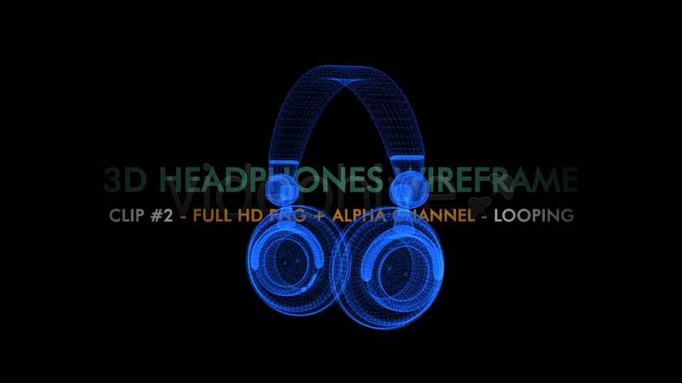 DJ Headphones 3D Wire Form & Spin Pack of 2 Videohive 7941304 Motion Graphics Image 12