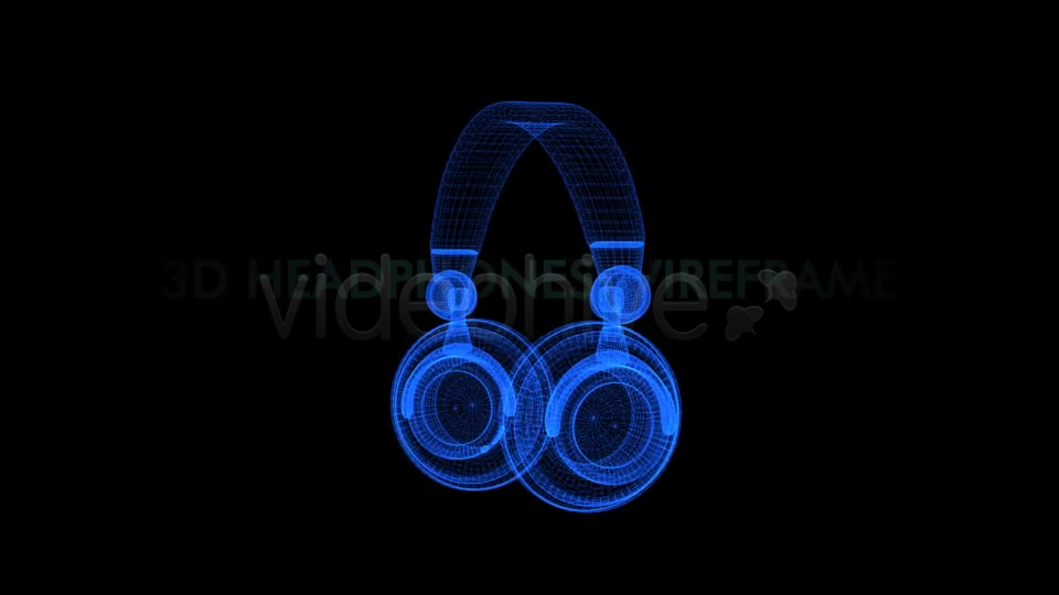 DJ Headphones 3D Wire Form & Spin Pack of 2 Videohive 7941304 Motion Graphics Image 3
