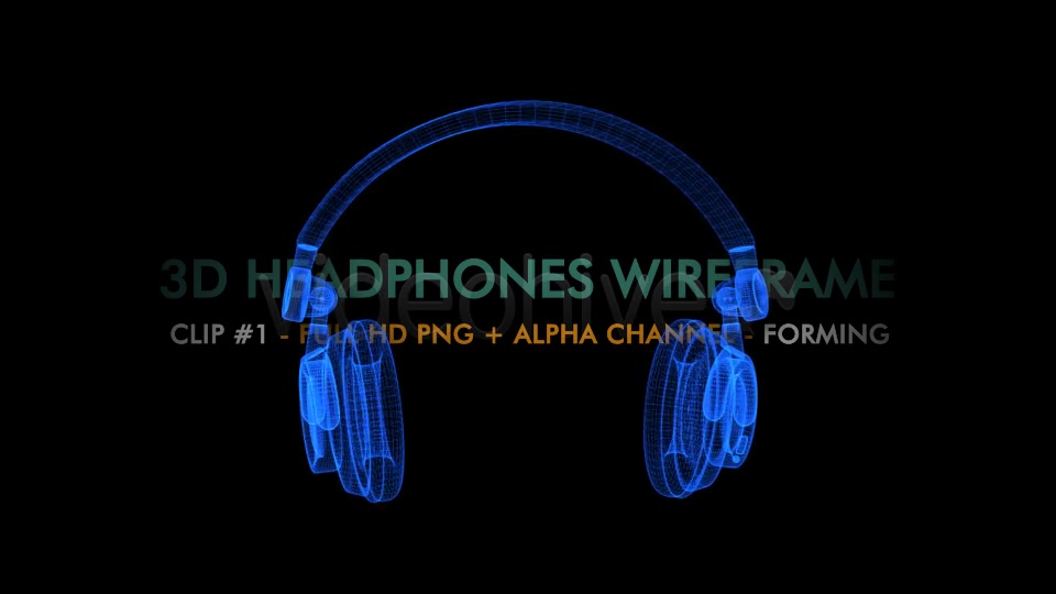 DJ Headphones 3D Wire Form & Spin Pack of 2 Videohive 7941304 Motion Graphics Image 4