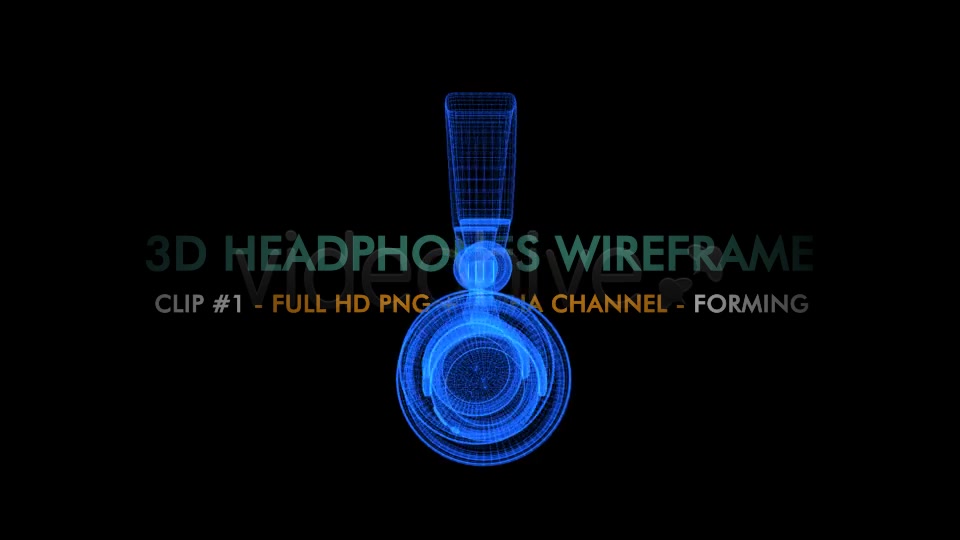 DJ Headphones 3D Wire Form & Spin Pack of 2 Videohive 7941304 Motion Graphics Image 5