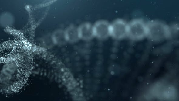 DNA Strand in Abstract Particles Cyber Space 02 - 21962427 Download Videohive