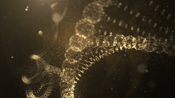 DNA Strand in Abstract Particles Cyber Space - Videohive Download 21789438