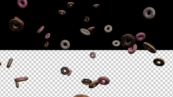 Donuts Falling - 20240014 Videohive Download
