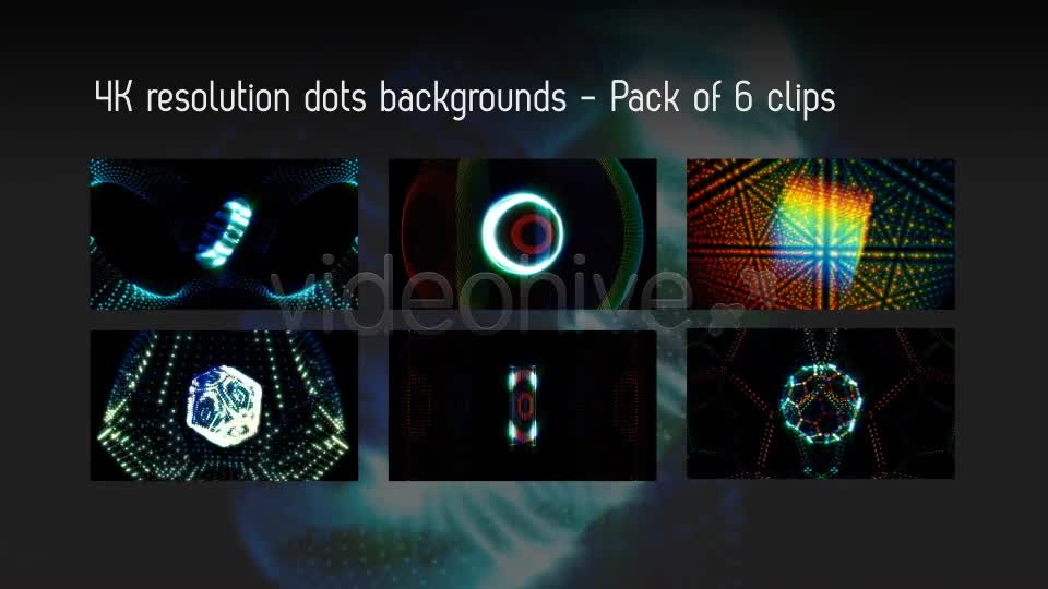 Dots Objects Backgrounds Pack Of 6 Videos Videohive 7241840 Motion Graphics Image 1