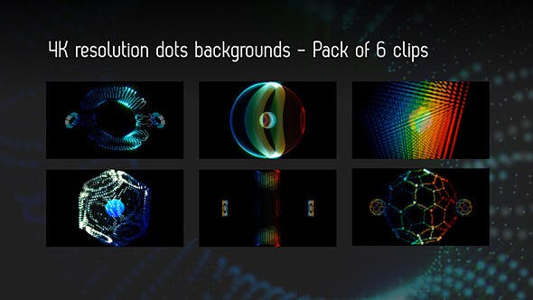 Dots Objects Backgrounds Pack Of 6 Videos - Videohive 7241840 Download