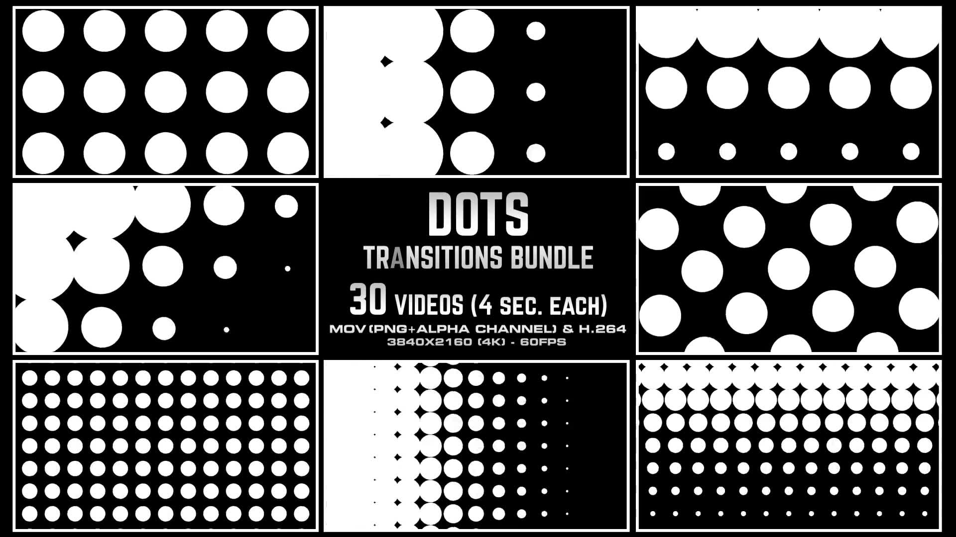 Dots Transitions Bundle 4K Videohive 24936159 Motion Graphics Image 2