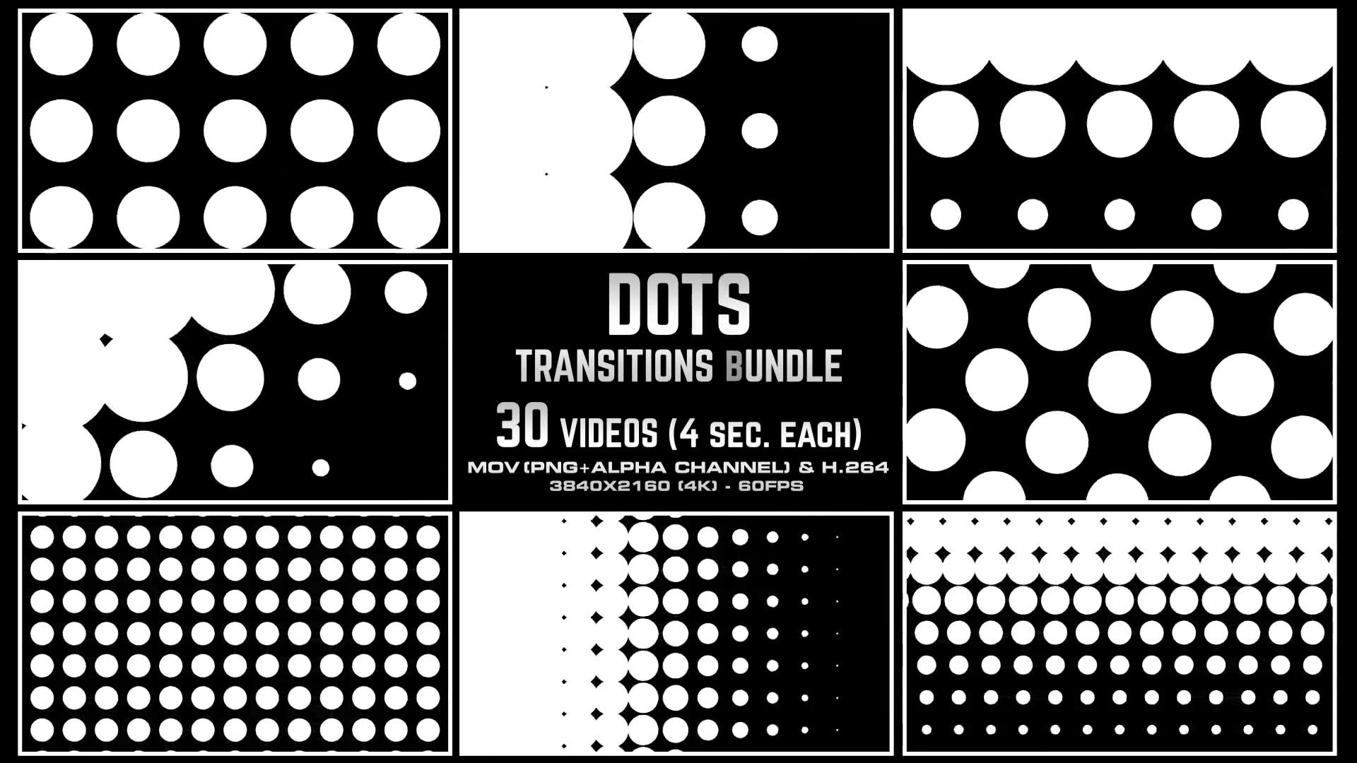 Dots Transitions Bundle 4K Videohive 24936159 Motion Graphics Image 3