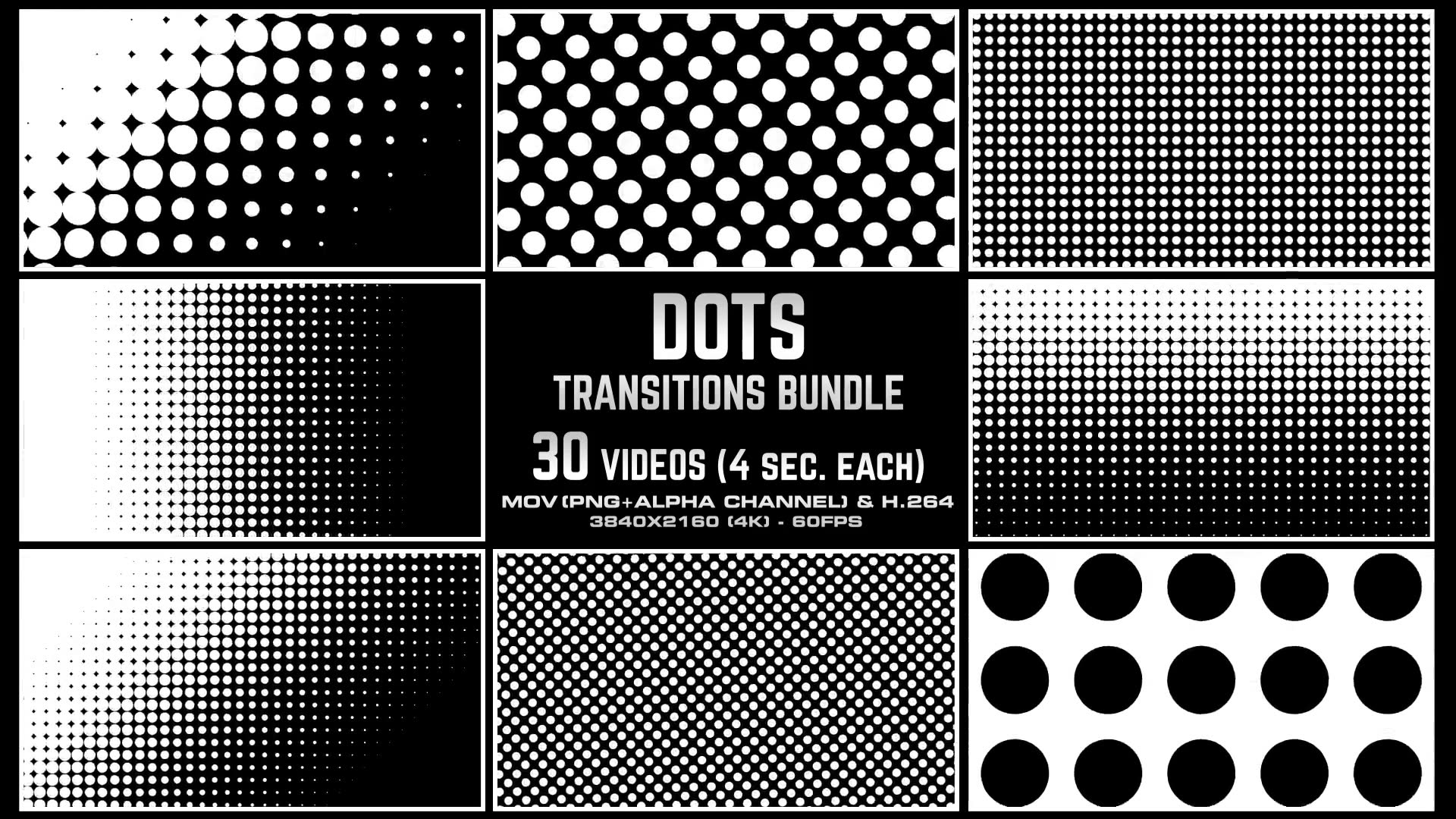 Dots Transitions Bundle 4K Videohive 24936159 Motion Graphics Image 4