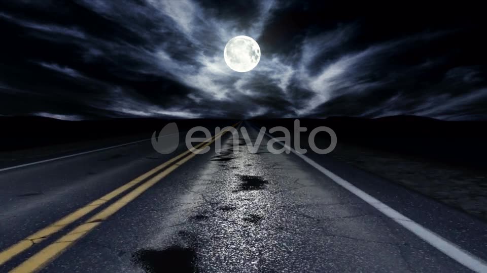 Driving Down a Night Road Loop Videohive 22487501 Motion Graphics Image 2